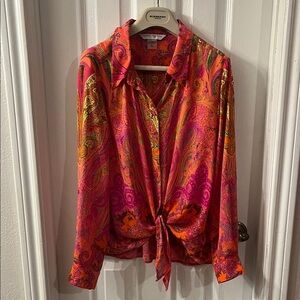 PETER NYGARD BLOUSE SIZE PETITE LARGE